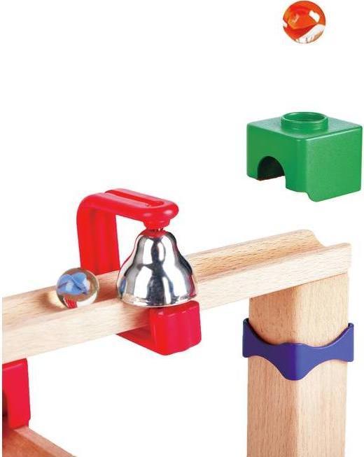 Actual product image Hape Two lane marble run with dominoes