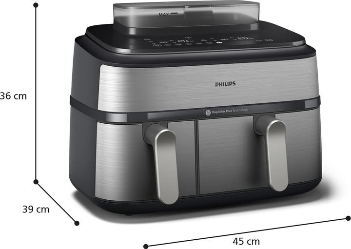 Produktbild Philips Steam Airfryer Dual Basket NA555/00