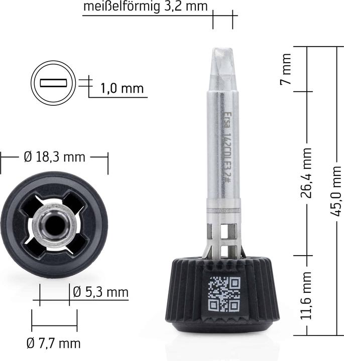 Produktbild 0142CDLF32/SB Lötspitze Spitzen-Grösse 3.20 mm Inhalt 1 St. (Lötspitze)