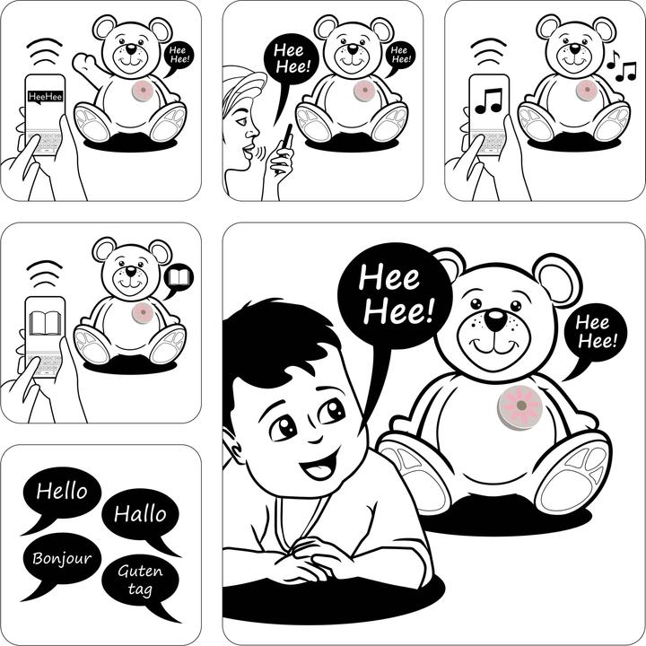 Produktbild Alecto Bluetooth Speaker+Teddy HeeHee (Babyphone Audio, 10 m)