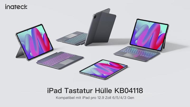 Produktbild Inateck Keyboard iPad 04118 gray (KB04118 gray)