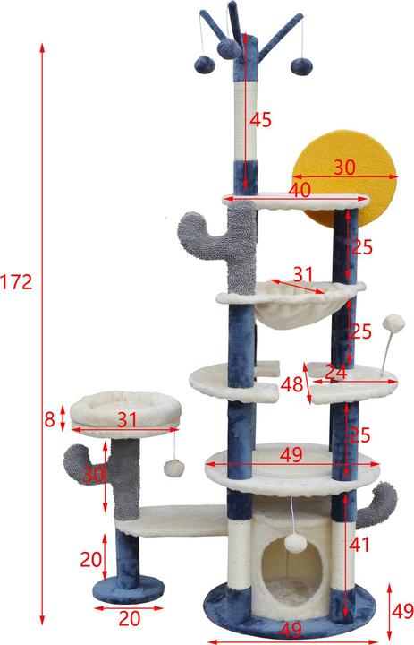 Actual product image Fudajo Cactus design (172 cm, Cactus green and beige)