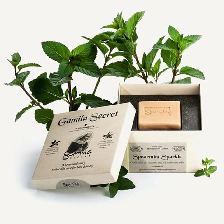 Actual product image Gamila Secret Cream Bar Spearmint Sparkle 115g (Hard soap)