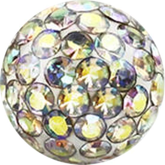 Star Piercing Kristall Kugel multicolor Epoxy Schutzschicht (ohne Messing, Chirurgenstahl 316L)