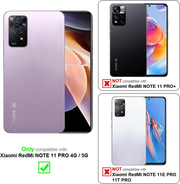 Produktbild Cadorabo Hülle für Xiaomi RedMi NOTE 11 PRO 4G / 5G im Book Invis. Magnet Style (Xiaomi Redmi Note 11 Pro 5G, Xiaomi Redmi Note 11 Pro)