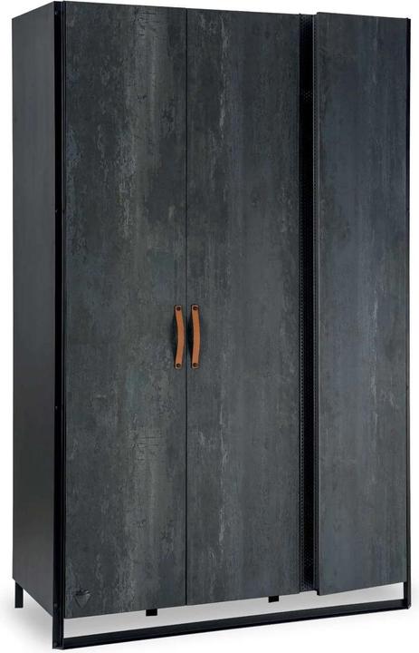 Cilek Armadio metallo scuro 3 porte (132.40 cm)