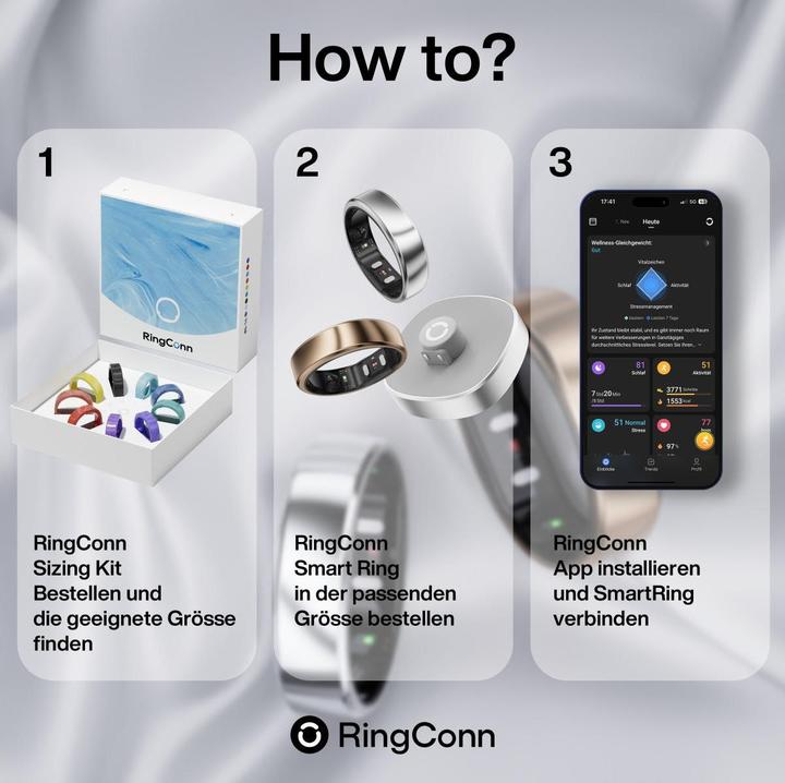 Produktbild RingConn Smart Ring Gen 2 Air (9, Dune Gold)