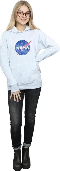 Immagine prodotto Nasa Felpa con Cappuccio Insignia Effetto invecchiato Donna (XXL)