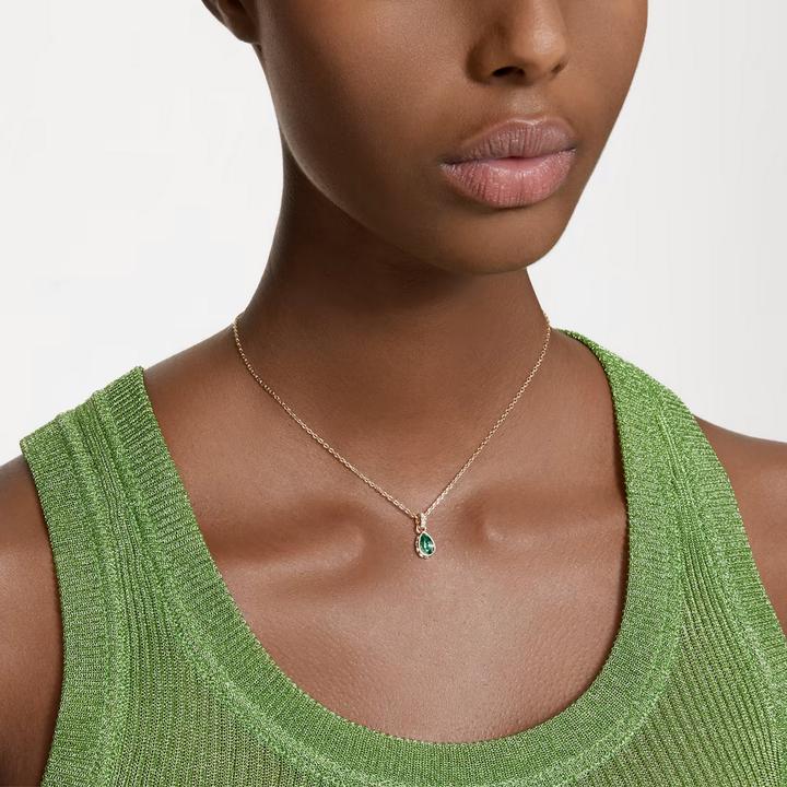 Image du produit Swarovski Stilla Collier goutte d'eau vert or (Métal Swarovski, 38 - 43 cm)