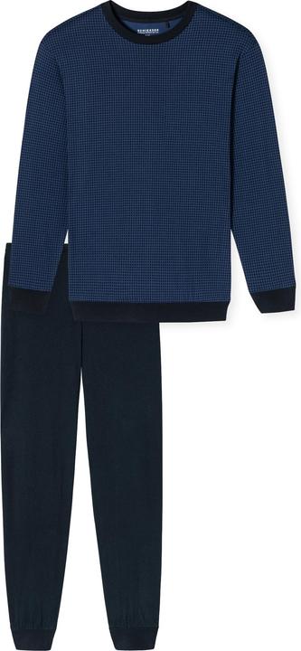 Produktbild Schiesser langer Herren Pyjama / Schlafanzug mit Rundhals-Ausschnitt (S)