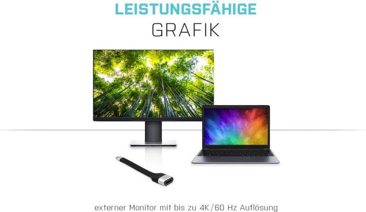 Image du produit i-tec Adaptateur plat USB C vers HDMI 1x HDMI 4K 60Hz Ultra HD compatible avec Thunderbolt 3 (USB-C, 1.10 cm)
