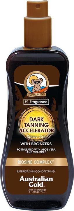 Actual product image Australian Gold Accelerator Spray Gel with Bronzer (Sun spray, 237 ml)
