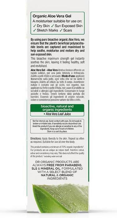 Actual product image Dr. Organic Dr Organic Aloe Vera Gel Maximum Strength 200ml (200 ml)