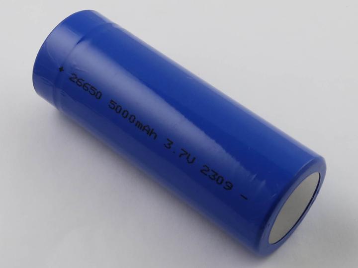 AccuCell Rundzelle 26650, Li-ion, 3,7V, 5000mAh, 18,5Wh, mit USB-C Charging Port (1 Stk., 26650, 5000 mAh)