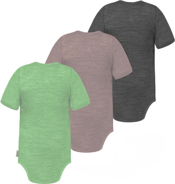 Produktbild Normani 3er Set Baby Merino Body Kurzarm „Tauranga" - 9295 (62)