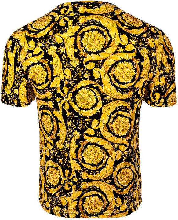 Actual product image Versace Underwear T-Shirt Stretch Organic Jersey Barocco Ss92 All Over - New Logo (XXL)
