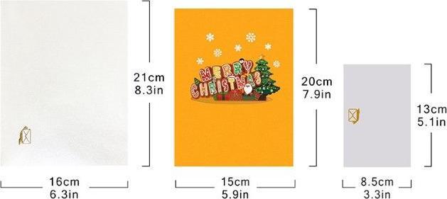 Produktbild MU Classic 3D Pop Up Weihnachtskarte mit Music Music Series (1 Stk.)