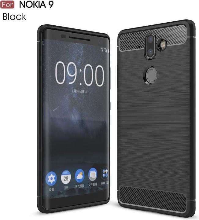 Actual product image Cover-Discount Silicone Rubber Case Metal Carbon Look