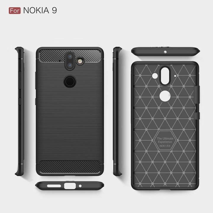 Actual product image Cover-Discount Silicone Rubber Case Metal Carbon Look