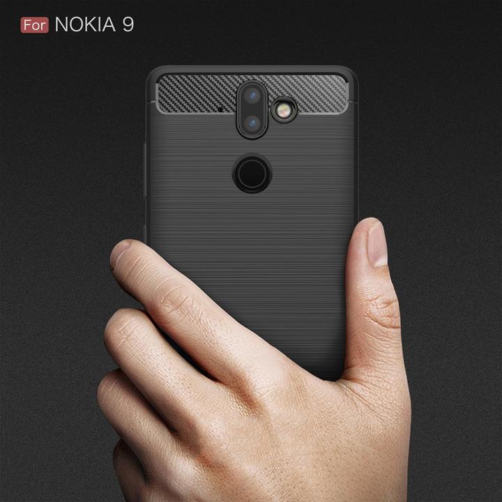 Actual product image Cover-Discount Silicone Rubber Case Metal Carbon Look