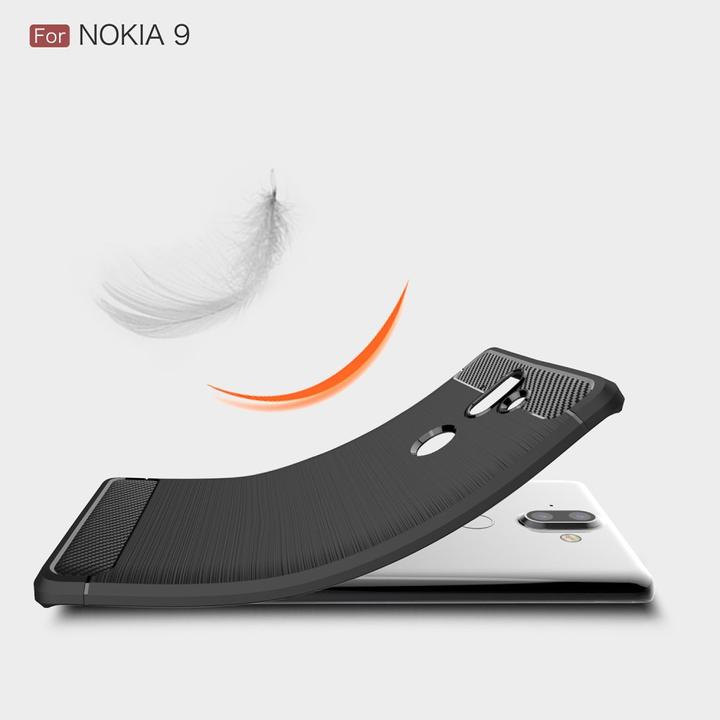 Actual product image Cover-Discount Silicone Rubber Case Metal Carbon Look
