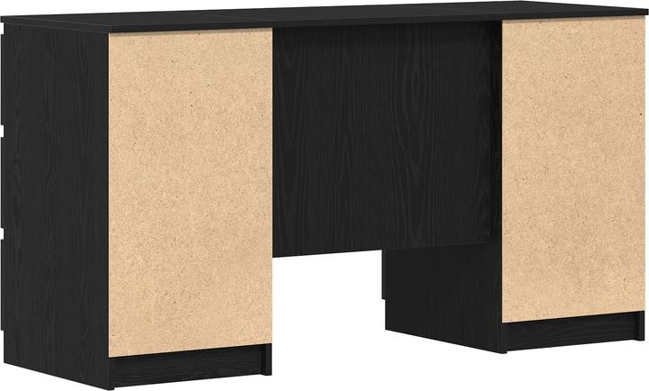 Produktbild VidaXL Schreibtische 2 Stück Schwarz Eiche 140x50x76 cm Holzwerkstoff (140 x 50 x 76 cm)