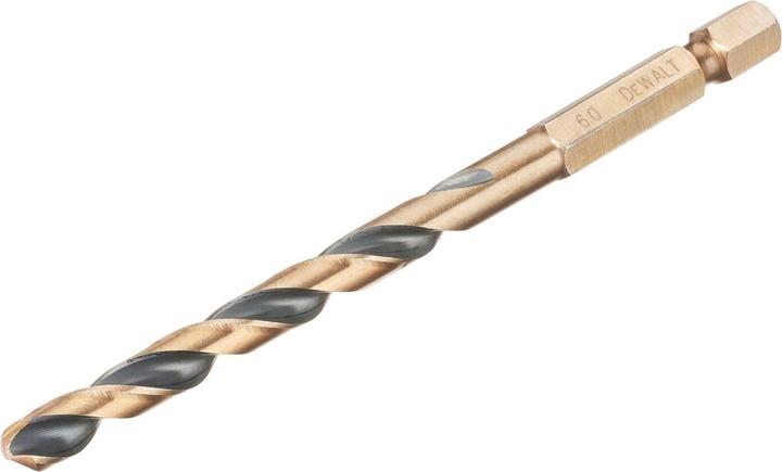 Produktbild DeWalt DT20608QZ HSSG MetallSpiralbohrer 1 Stück 6 mm Gesamtlänge 102 mm korr (6 mm)