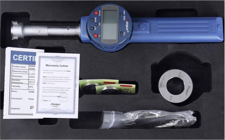 Actual product image Dasqua 4700-1005 Digital 3-point drill gauge with snap lock 16 - 20mm 1pc. (2 cm)