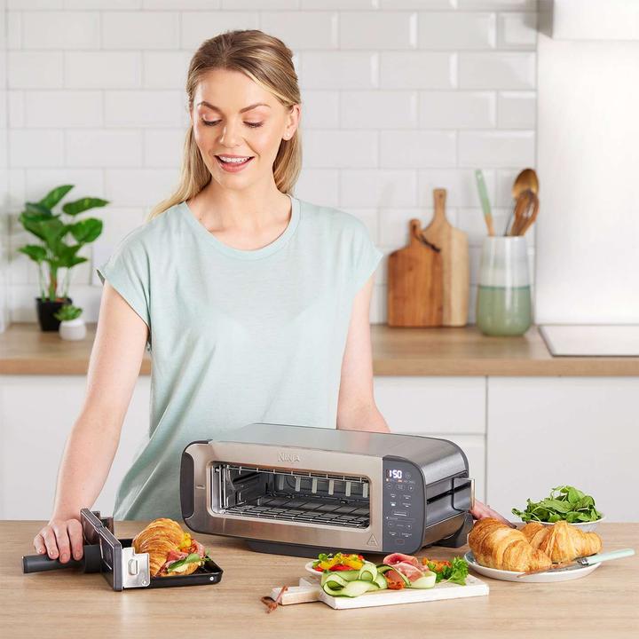 Image du produit Ninja 3-in-1 Multifunctionele Toaster, Grillplaat en Panini Maker - 7 Roosterstanden - RVS - ST202EU (Fiche CH)