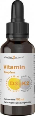 Actual product image Effective Nature Vitamin D3 K2 (1 Piece, Droplet)