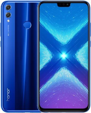 Honor 8X (64 GB, Blue, 6.50", Dual SIM + SD, 20 Mpx, 4G)