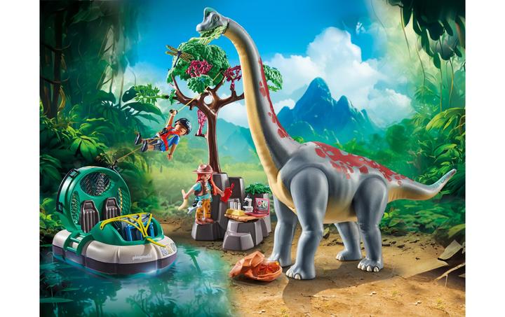 Actual product image Playmobil Brachiosaurus encounter with hovercraft (71819, Playmobil dinos)