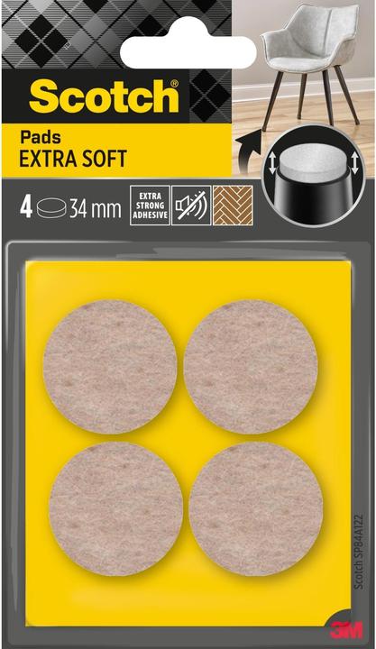 Scotch Extra weiche Filzgleiter (Felt gliders, 4 Piece)