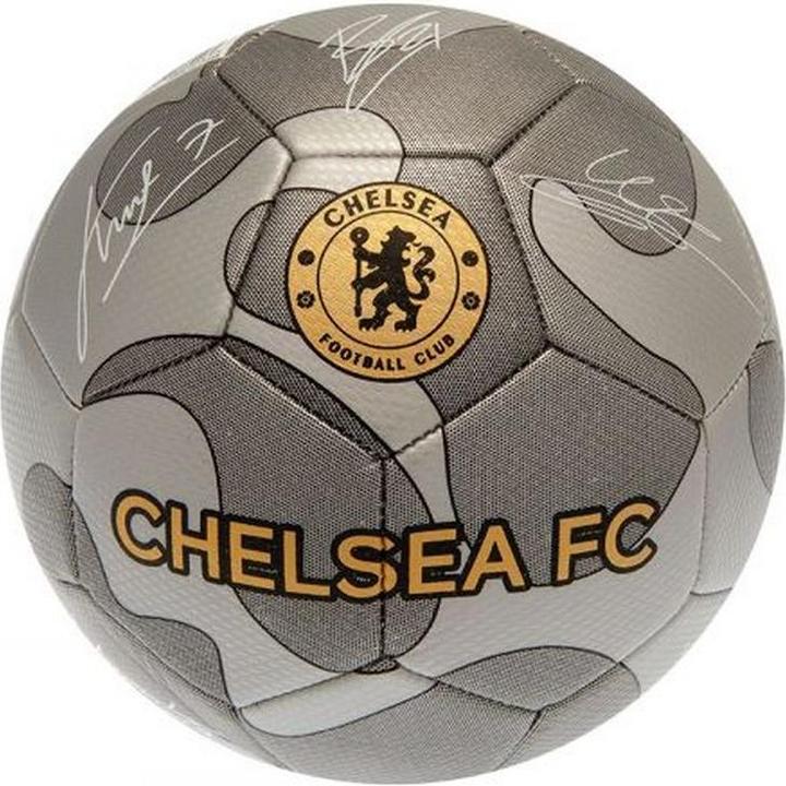Chelsea FC Synthetischer Stoff Fussball mit Unterschriften (5)