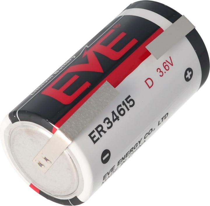 Produktbild Eve Batterie Batterie ER34615 D S, ER34615DSEVE, mit Lötfahnen in U-Form (1 Stk., D, 19000 mAh)