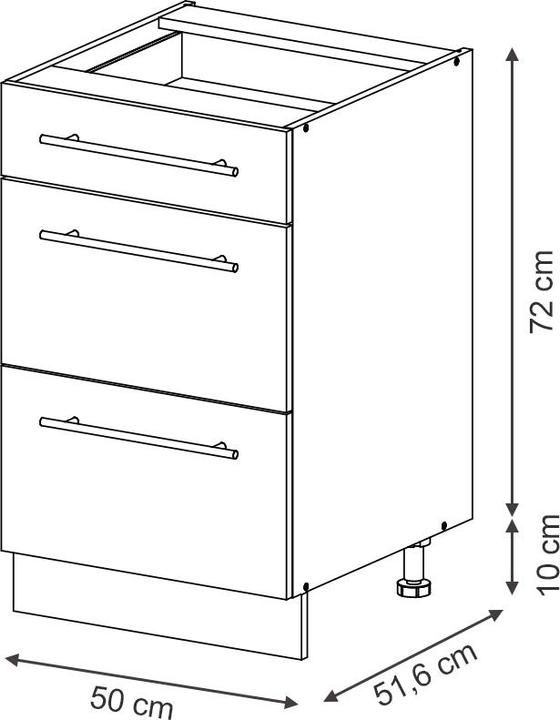 Actual product image Vicco Küchenunterschrank Fame-Line (50 x 51.5 x 81.5 cm)