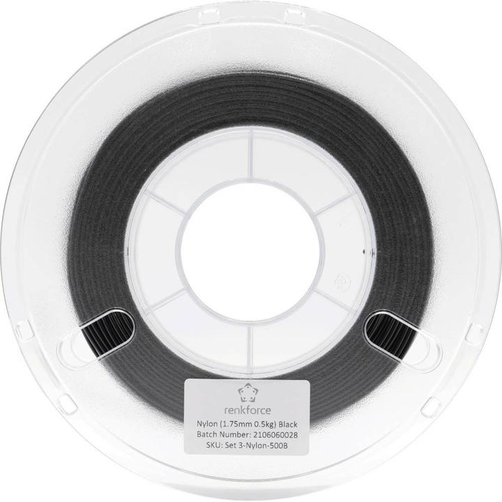 Actual product image Renkforce Filament Test Sets Polyamide (PLA, 1.75 mm, 500 g, Black)