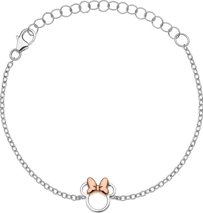 Actual product image Disney Matching silver bicolour bracelet Minnie Mouse BS00027TL-55 (14 cm, 925 silver)