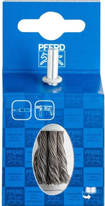 Actual product image Pferd POS Brush Brush knotted PBG Ø 19mm Shank-Ø 6mm Steel-Wire-Ø 0,35 43706