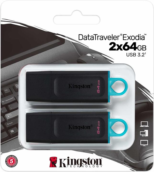 Actual product image Kingston DataTraveler Exodia 2-Pack (64 GB, USB-A)