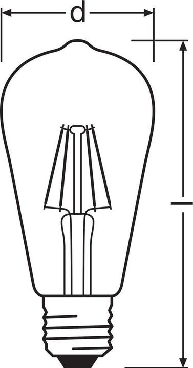Actual product image Osram Vintage 1906 (E27, 6.50 W, 725 lm, 2 x, E)