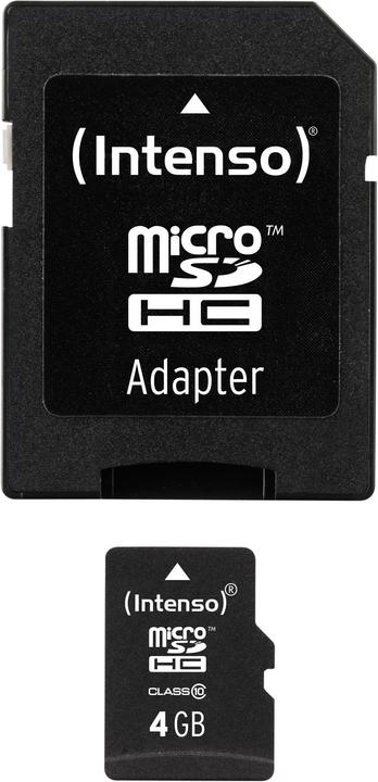 Actual product image Intenso microSD Class 10 (4 GB, microSDHC, U1)