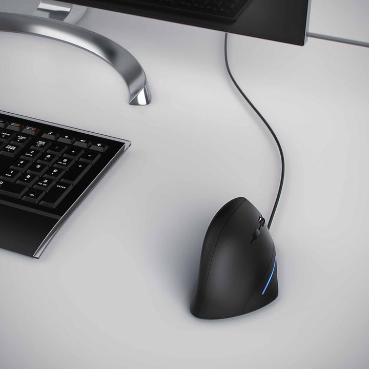 Actual product image CSL Vertical USB mouse, wired, ergonomic vertical mouse to prevent mouse/tennis elbow (Cable)
