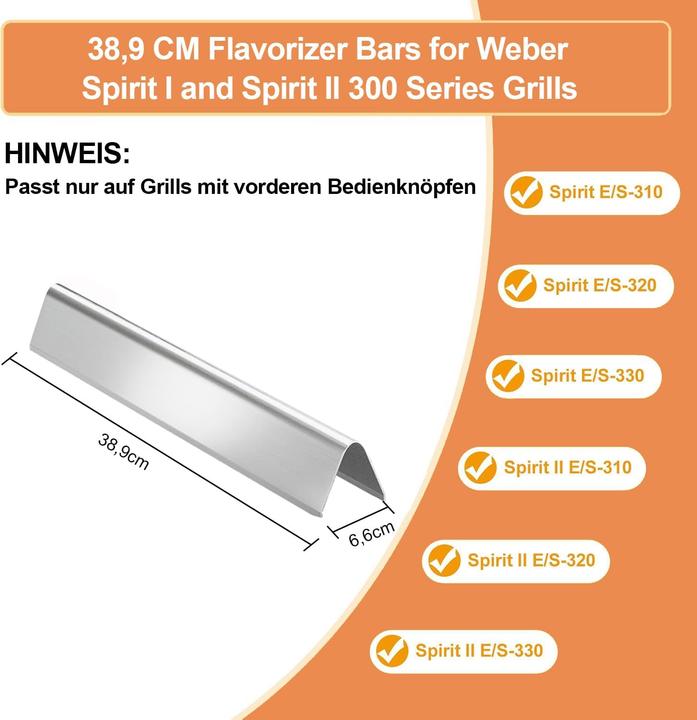 Produktbild Vnierxful Aromaschienen für Weber Spirit 300 Series