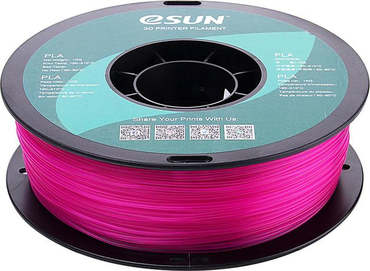 Immagine prodotto eSUN Filamento PLA viola trasparente 1,75mm 1Kg (PLA, 1.75 mm, 1000 g, Viola)