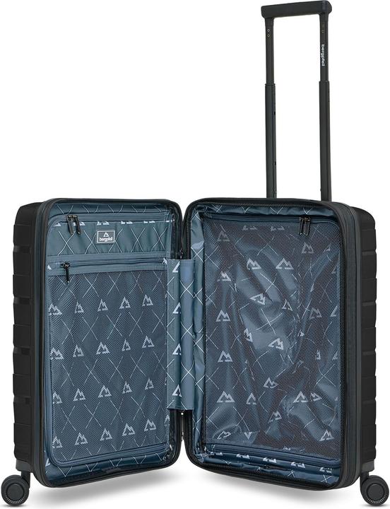 Actual product image Bergpfeil Travel 4 Rollen Kabinentrolley 55 cm Laptopfach mit Dehnfalte (46 l)