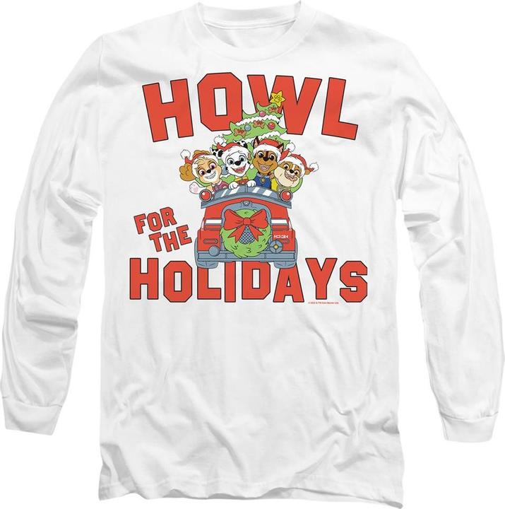 Paw Patrol Howl For The Christmas Holidays TShirt (L)
