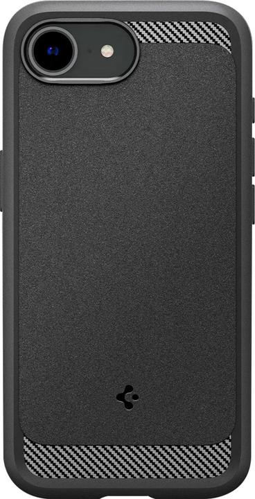 Actual product image Spigen Rugged Armor MagFit TPU Back Cover Schwarz Apple iPhone 16e (Apple iPhone 16e)