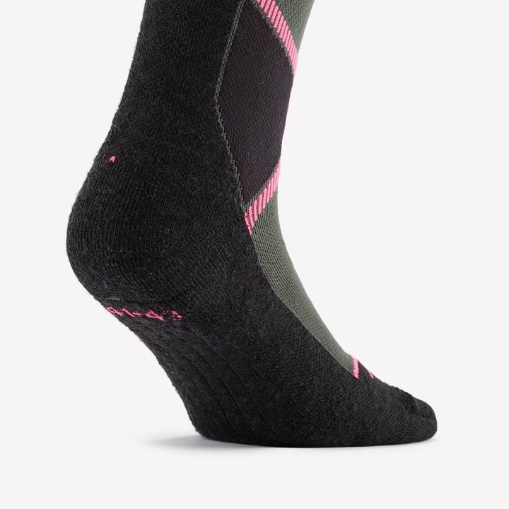 Produktbild Wedze Skisocken Erwachsene - 500 khaki/rosa merino (41, 43)