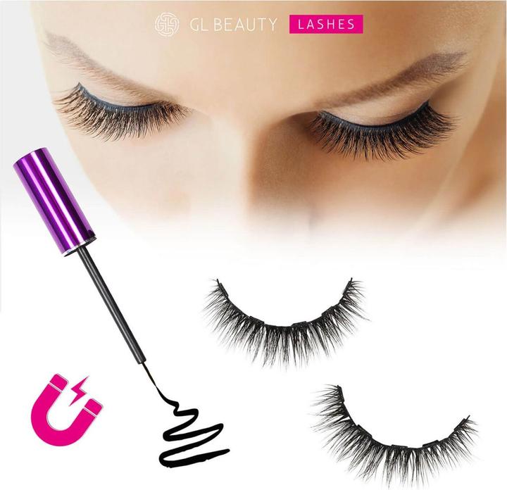 Actual product image GL Beauty Magnetic Lashes Set No. 4 (Artificial eyelashes)
